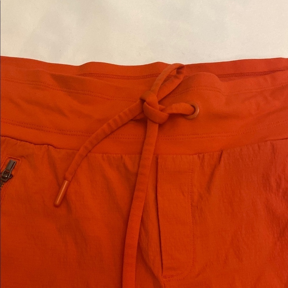 Athleta Trekkie North Jogger Mountain Neon Orange Zip Pocket Size 6 - Picture 9 of 14